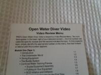 Padi Learn to Dive Videos x 2 for Sale